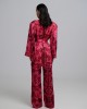 Iraida Josie Fuchsia Satin Set Kimono & Παντελόνι Iraida Josie Fuchsia Satin Set Kimono & Παντελόνι