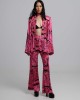 Iraida Selma Fuchsia Satin Set Kimono & Παντελόνι