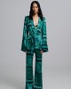 Iraida Selma Satin Green Set Kimono & Παντελόνι