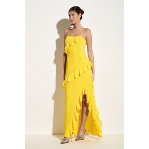 Iraida Sunny Yellow Maxi Φόρεμα