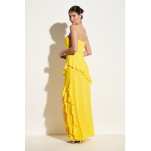 Iraida Sunny Yellow Maxi Φόρεμα
