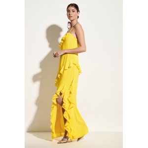 Iraida Sunny Yellow Maxi Φόρεμα