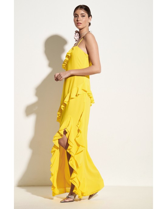 Iraida Sunny Yellow Maxi Φόρεμα