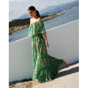 Iraida Cielo Green Set Top & Maxi Φούστα