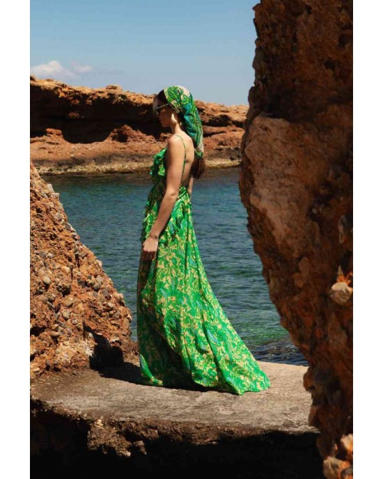 Iraida Orelia Green Maxi Φόρεμα