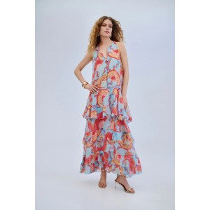 Iraida Aria Ruffled Maxi Φόρεμα