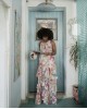 Iraida Aria White Ruffled Maxi Φόρεμα
