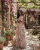 Iraida Aria White Ruffled Maxi Φόρεμα