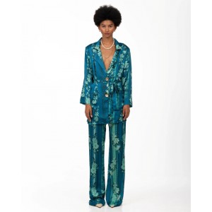 Iraida Avera Satin Set Kimono & Παντελόνι