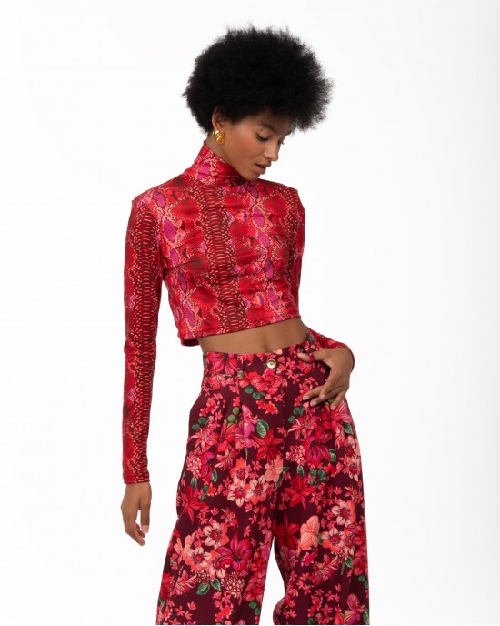 Iraida Calista Jersey Crop Top Μπλούζα