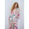 Iraida Goldray White Satin Set Kimono & Παντελόνι