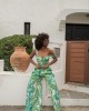 Iraida Isla Set Green Top & Παντελόνι