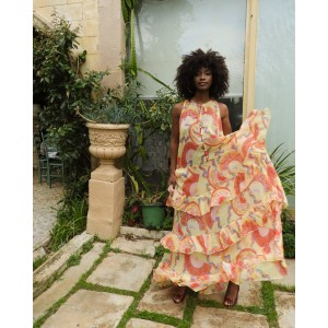 Iraida Luma Ruffled Maxi Φόρεμα