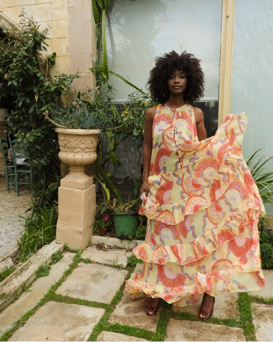 Iraida Luma Ruffled Maxi Φόρεμα
