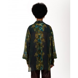 Iraida Lumen Green Oversized Πουκάμισο