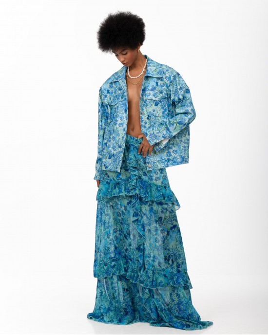 Iraida Oriane Blue Denim Τζάκετ
