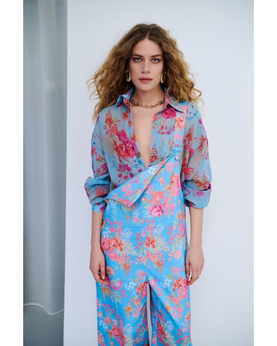 Iraida Sunspell Lightblue Oversized Πουκάμισο