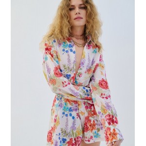 Iraida Sunspell White Oversized Πουκάμισο