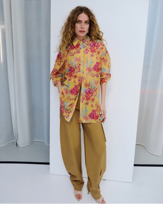 Iraida Sunspell Yellow Oversized Πουκάμισο