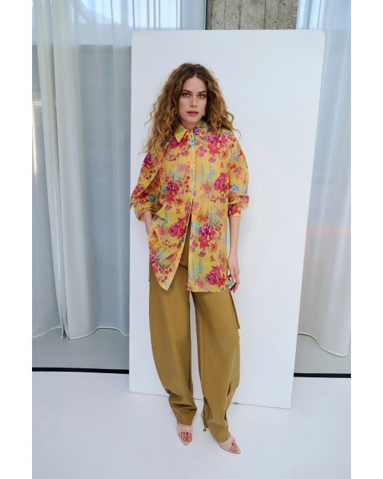 Iraida Sunspell Yellow Oversized Πουκάμισο