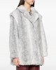 Jakke Gwenyth Grey Mink Stripe Faux Γούνα