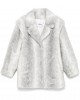 Jakke Gwenyth Grey Mink Stripe Faux Γούνα