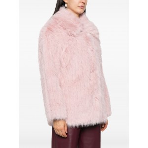 Jakke Rosemary Pink Pelted Faux Γούνα