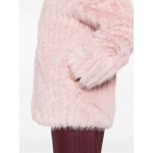 Jakke Rosemary Pink Pelted Faux Γούνα