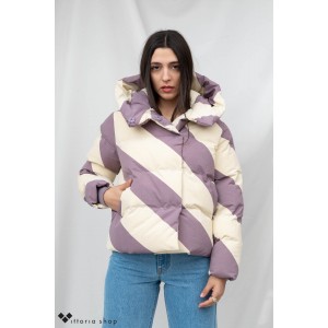 Jakke Patricia Tiger Μπουφάν Εκρού/Λεβάντα