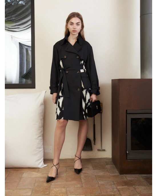 Jovonna June Trench Geometric Παλτό