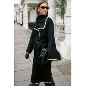 Jovonna Douvres Black Παλτό