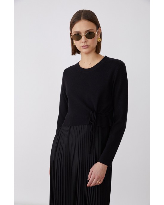 Jovonna Merida Knitted Black Φόρεμα Jovonna Merida Knitted Black Φόρεμα