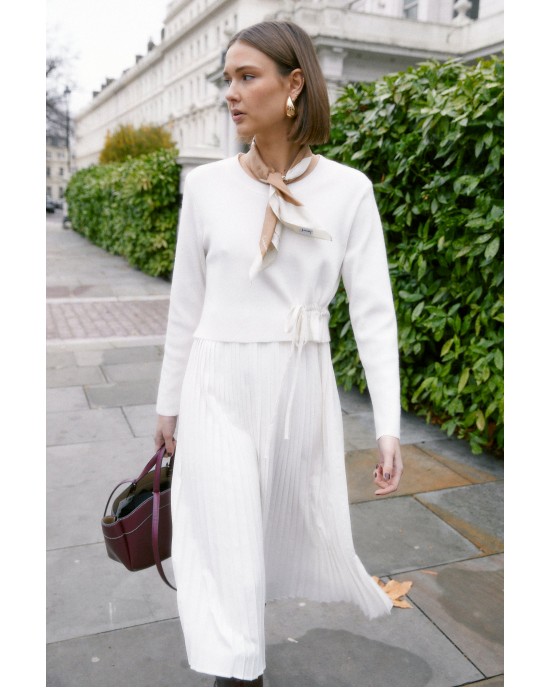 Jovonna Merida Knitted White Φόρεμα Jovonna Merida Knitted White Φόρεμα