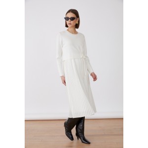 Jovonna Merida Knitted White Φόρεμα