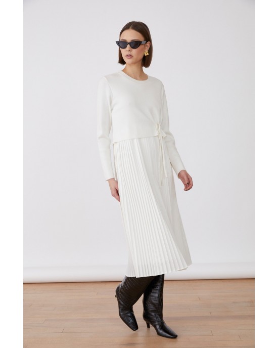 Jovonna Merida Knitted White Φόρεμα Jovonna Merida Knitted White Φόρεμα