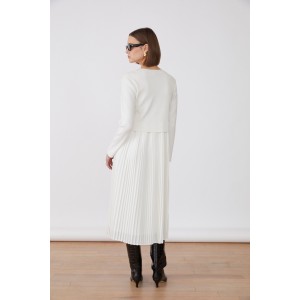 Jovonna Merida Knitted White Φόρεμα Jovonna Merida Knitted White Φόρεμα
