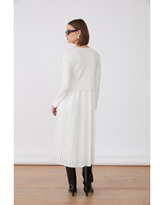 Jovonna Merida Knitted White Φόρεμα Jovonna Merida Knitted White Φόρεμα
