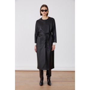 Jovonna Nana PU Trench Black Παλτό Jovonna Nana PU Trench Black Παλτό