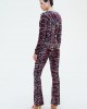 Juicy Couture Tawny Tiger Print Freya Zip Through Flared Παντελόνι Φόρμας