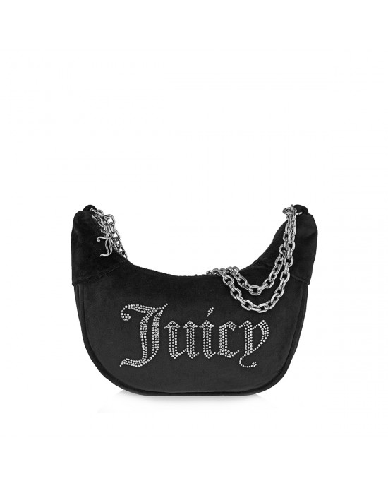 Juicy Couture Kimberly Small Hobo Velour Black Τσάντα Ώμου