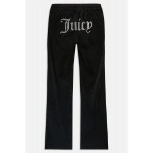 Juicy Couture Black Diamante Velour Παντελόνι Φόρμας
