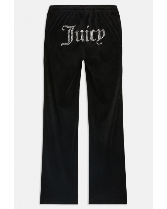 Juicy Couture Black Diamante Velour Παντελόνι Φόρμας