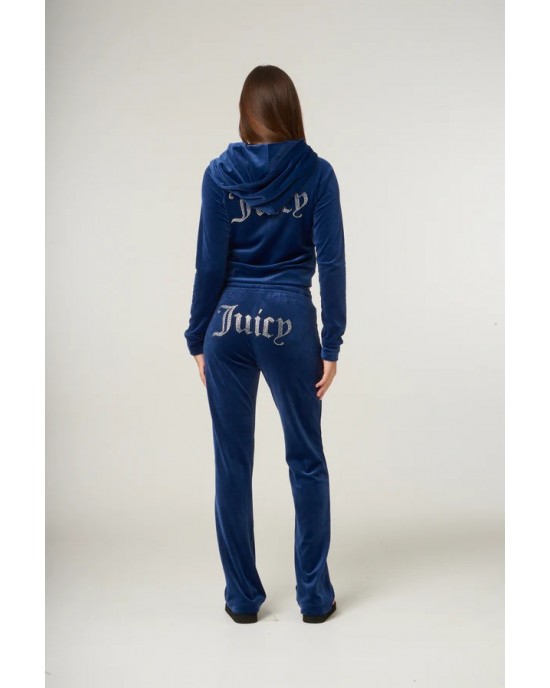 Juicy Couture Blue Depths Diamante Velour Παντελόνι Φόρμας