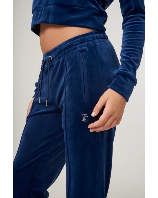 Juicy Couture Blue Depths Diamante Velour Παντελόνι Φόρμας