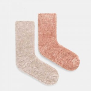 Juicy Couture Felicia Oatmeal Marl/Rose Dust Multipack Of 2 Fluffy Κάλτσες Juicy Couture Felicia Oatmeal Marl/Rose Dust Multipack Of 2 Fluffy Κάλτσες