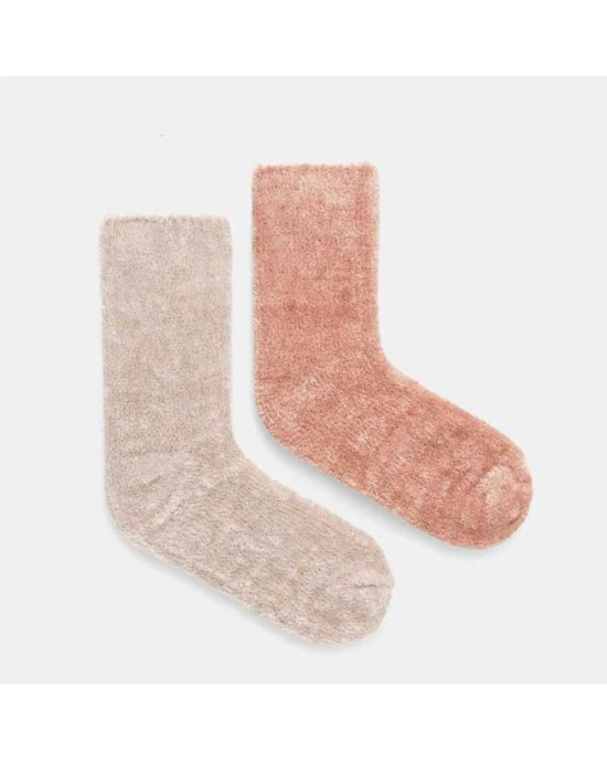 Juicy Couture Felicia Oatmeal Marl/Rose Dust Multipack Of 2 Fluffy Κάλτσες