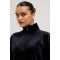 Juicy Couture Black Oversized Quarter Zip Classic Velour Μπλούζα Φόρμας