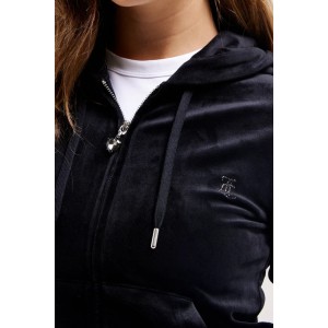 Juicy Couture Black Jewelled Classic Velour Robertson Ζακέτα Φόρμας