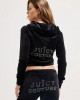 Juicy Couture Black Regal Diamante Cassic Velour Ζακέτα Φόρμας