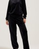 Juicy Couture Black Classic Velour Cuffed Relaxed Joggers Παντελόνι Φόρμας